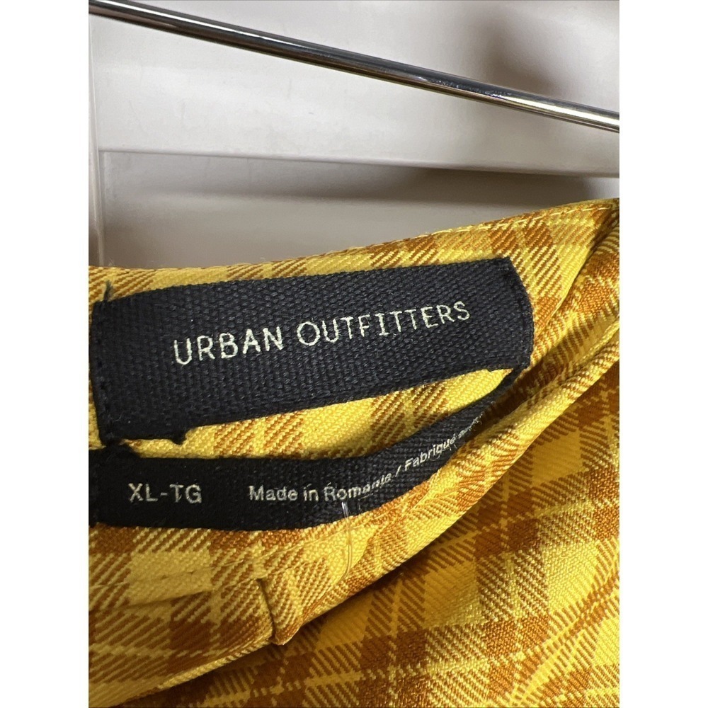 Urban Outfitters Gretchen Plaid Pelmet Mini Skirt Size XL Yellow NWT - Picture 5 of 10